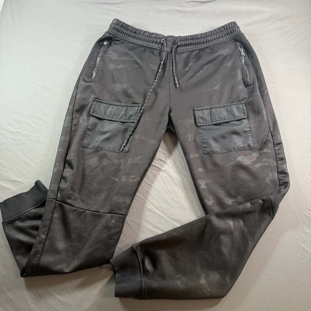 ENCRYPTD Black Camouflage Cargo Jogger Pants with Zippers 2X-Large